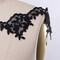 1 Yard Sophisticated Black Beaded Sheer Lace Chiffon Trim 3 Inch